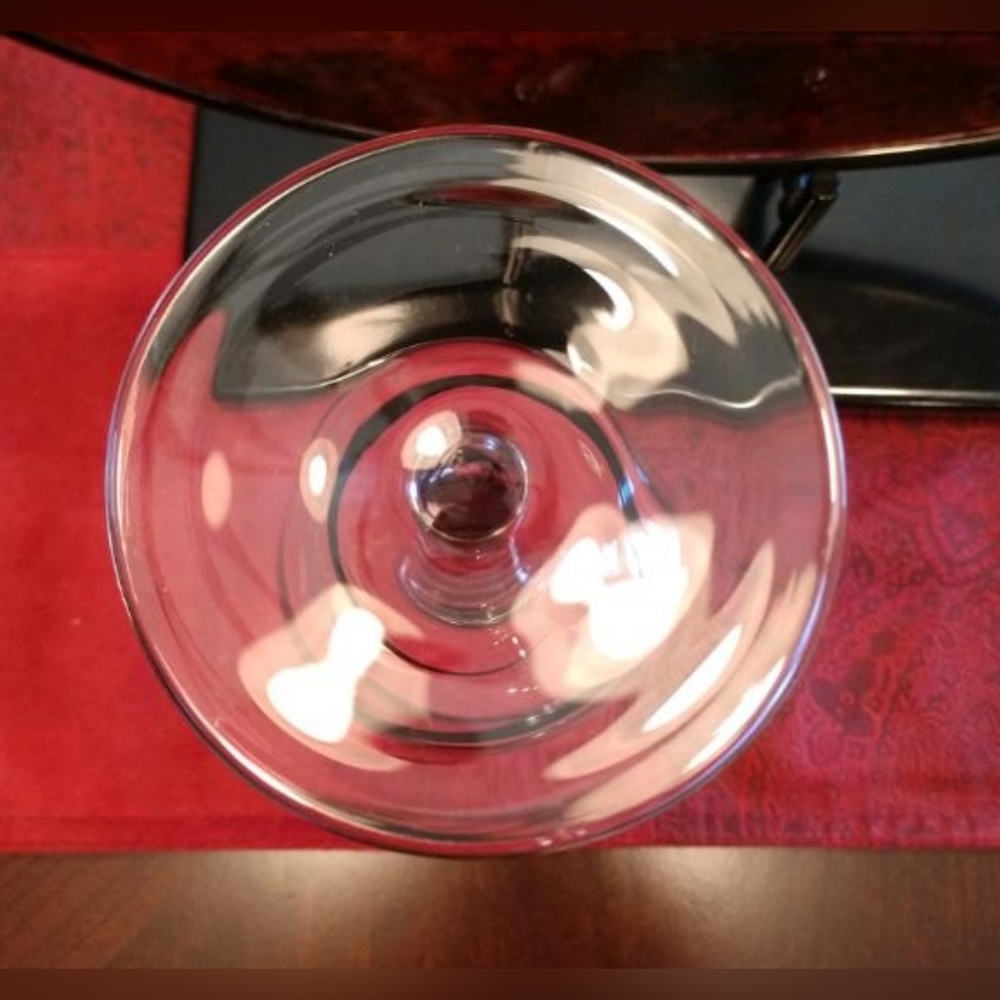 Pier 1-RARE-Black Swirl Wine/Water Goblet-1 - Picture 3 of 3